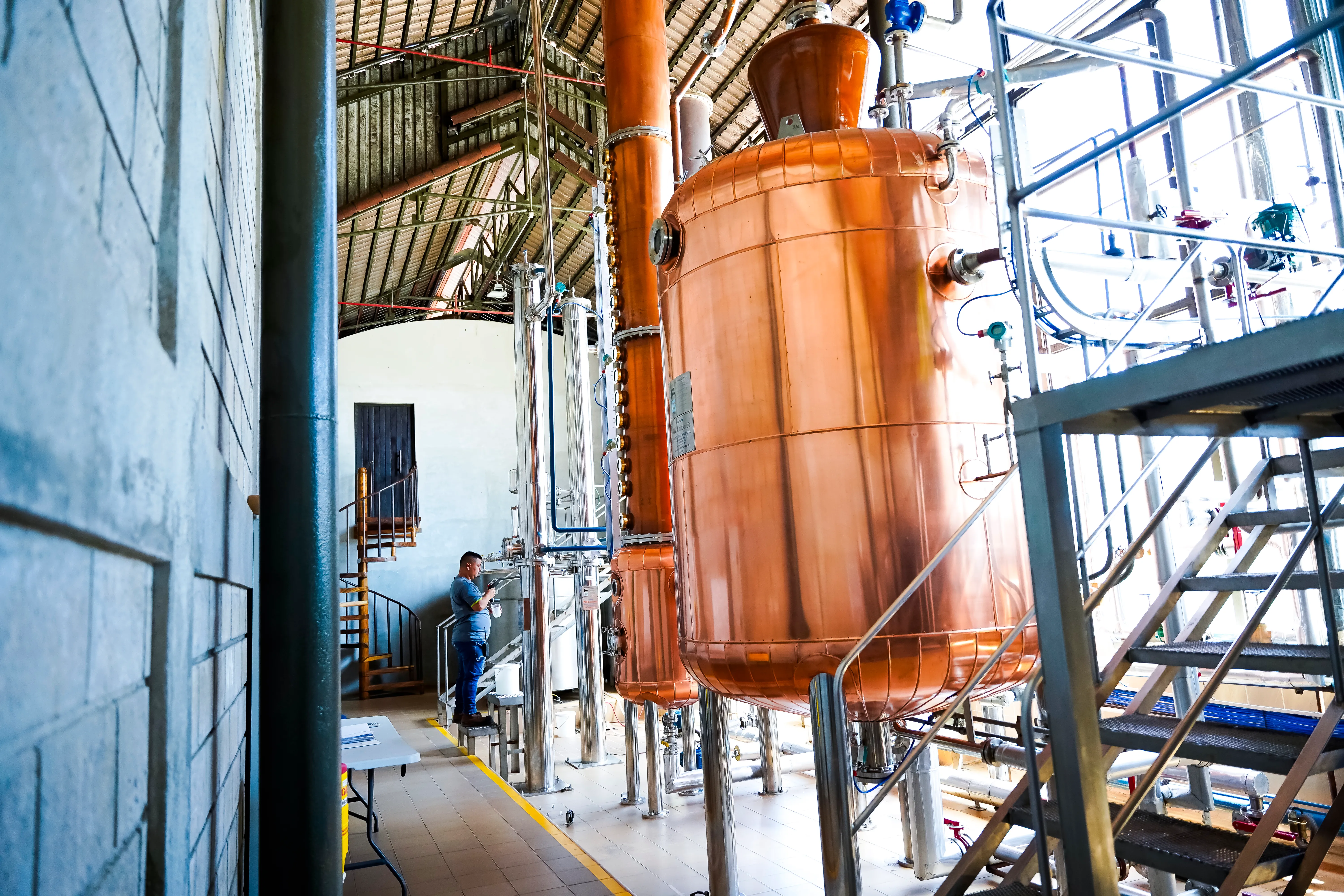 Stills at the Taboga distillery