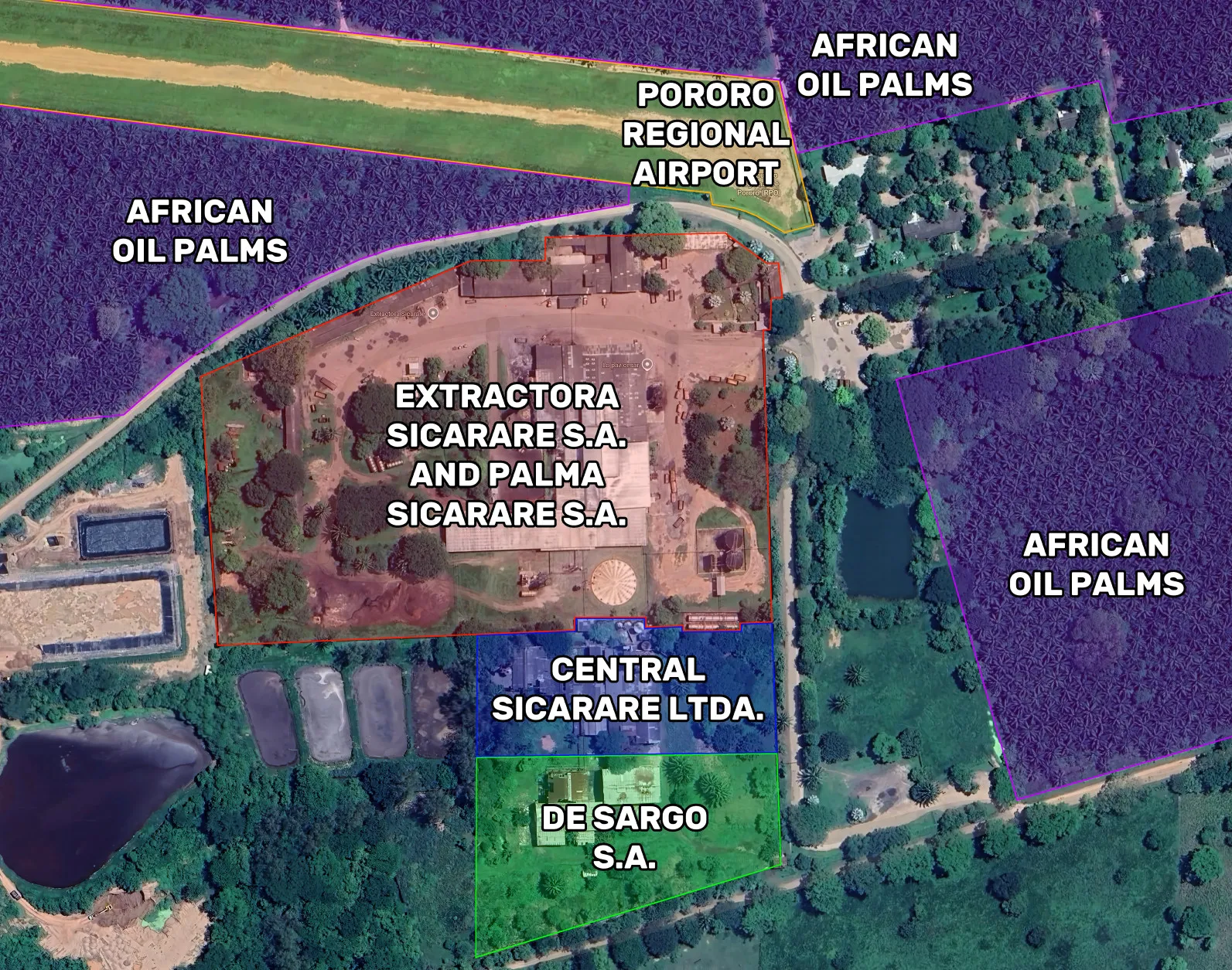 Map of the Sicarare complex.